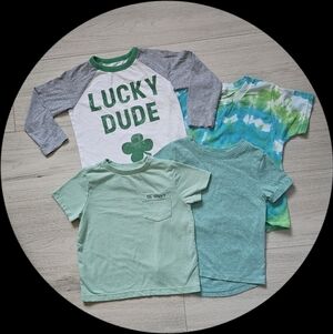 Toddler Boy's Green 'Lucky Dude' Raglan Shirt - Bundle
